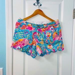 Lilly Pulitzer Flamingo Print Buttercup Shorts
